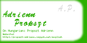 adrienn propszt business card